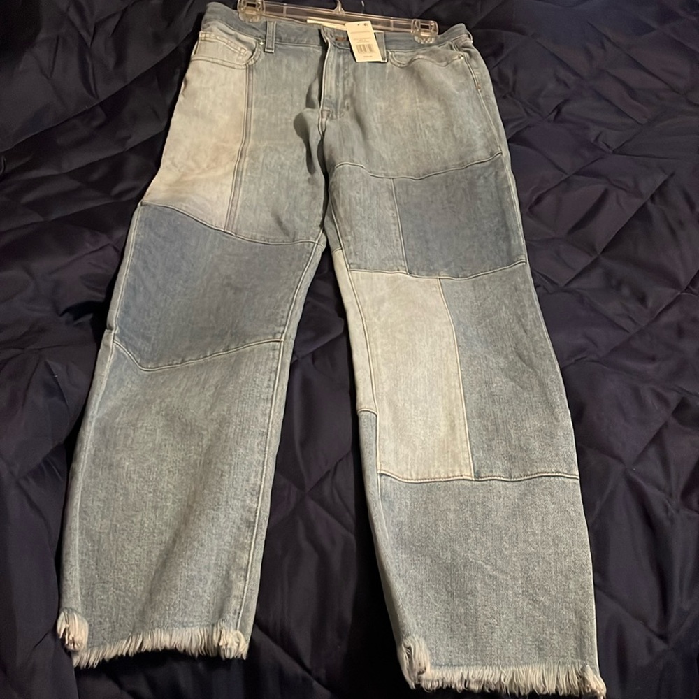 Jonathan Simkhai patch work size 31 River High Rise Straight Brand new with tags